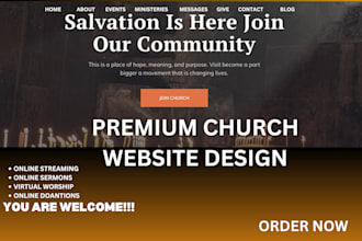 design a stunning and professional charity, fundraising ngo and religious web