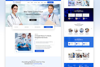 design medical healthcare homecare hospital doctor dental and therapy website