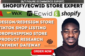 build redesign ecwid shopify website store ecommerce dropshipping supliful dsers