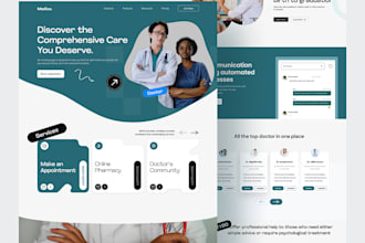 design medical website, wellness counseling, mental health therapy website