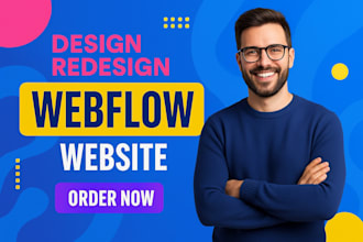 design or develop responsive webflow website, expert webflow developer