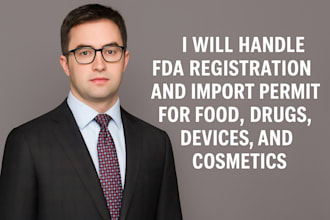 fda registration and import permit services food beverages drugs medicine in US
