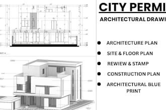 design architectural floor plan, site plans, mep drawings, city permit, h, plan