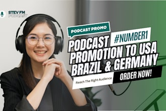 promote podcasters podcast to USA, brazil and germany listeners