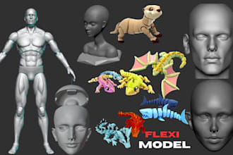 flexi toy bjd articulated model stl 3d toy design ball jointed doll 3d printing