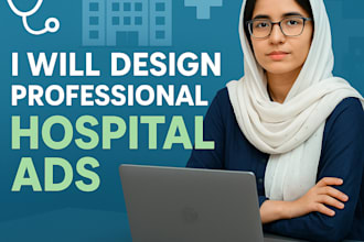 create professional hospital advertisement poster and banners