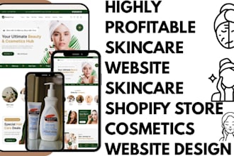 design a responsive skincare website, skincare shopify store skincare brand