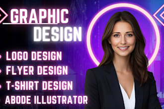 design your graphic t shirt flyer logo  and adobe illustrator