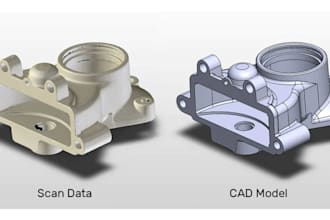do reverse engineering, make cad  models from scan data mechanical