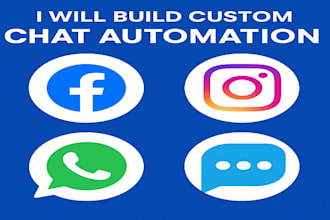 create a facebook bot, instagram bot, whatsapp automation, telegram auto reply