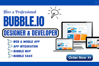 be your bubble io expert for mvp saas crm custom bubble io website development