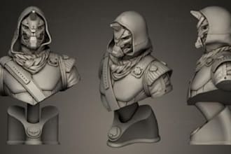 sculpt realistic 3d model and character for 3d printing and rendering