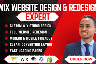 redesign or design your wix website using wix studio with a modern layout