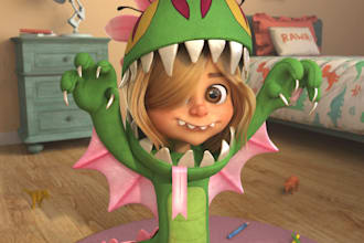 create 3d character modeling and rigging, 3d character design for game and film