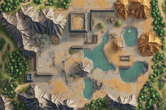 draw custom fantasy map for you