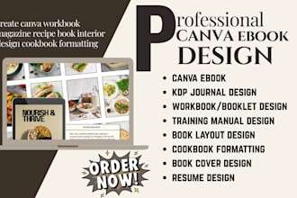 create canva workbook magazine recipe book interior design cookbook formatting