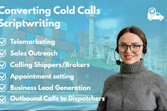 write cold calling script for shippers b2b telemarketing b2c appointment setting