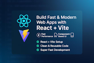 build responsive and modern reactjs vite websites for you