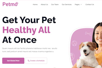 design dog walking website pet sitting website pet care website on wordpress wix