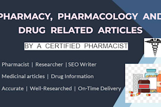 write medicine related and pharmacology content