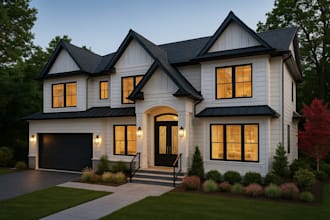 create stunning 3d exterior architectural design with realistic render