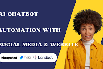 setup ai chatbots using manychat live chatfuel race tidio twilio landbbot