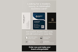 provide modern business card design services