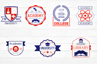 design creative badge, shield, circe, monogram, stamp, seal, emblem logo