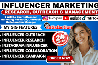 find influencer manager influencer marketing research and influencer outreach
