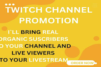 organically promote and bring the live viewers to your twitch channel