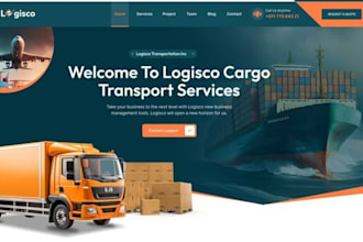 design logistics website trucking website cargo website dispatch website freight