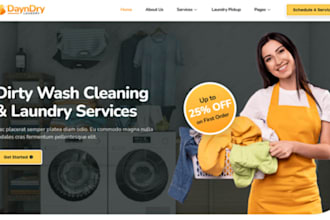 build squarespace cleaning service website laundry dry cleaning service website