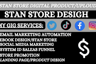 setup stan store ,esty digital product, stan store marketing