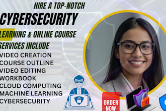 create online course on cybersecurity, artificial intelligence ebook, lot report