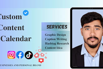create a professional social media content calendar
