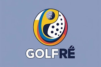 do modern minimalist golf logo design with new concept