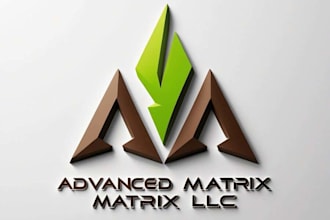 modern energy, power, and data center construction industry geometric logo