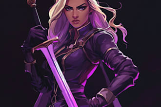 draw a dnd character art and dnd character illustration