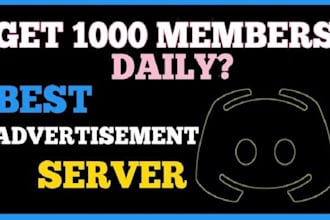 advertise, promote an grow your discord server organic growth to get real member
