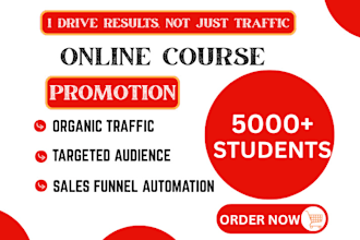 do online course promotion udemy kajabi thinkific course marketing sales funnel