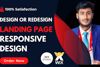 design wix landing page or redesign landing page or redesign wix website