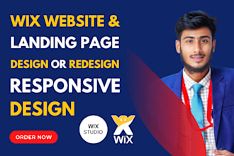 design wix landing page or redesign landing page or redesign wix website
