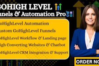 build gohighlevel funnel CRM automation websites forms SEO  landing page chatbot