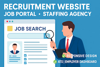 create a professional recruitment or job board website for your hiring agency