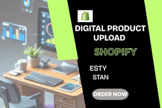 design and upload digital product to esty and stan stores