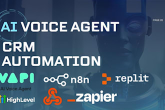 ai agent and CRM automations using n8n ghl replit webhook zapier make com vapi