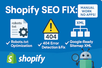 create robots txt file for shopify website optimize it for SEO fix all error 404