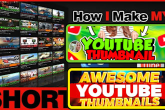 design amazing gaming youtube thumbnail and high quality rocket league thumbnail