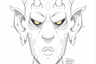 draw custom cartoon or stylized digital illustrations