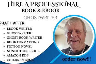 ghostwrite your book as a ghost book writer, ebook ghostwriter, ebook writer